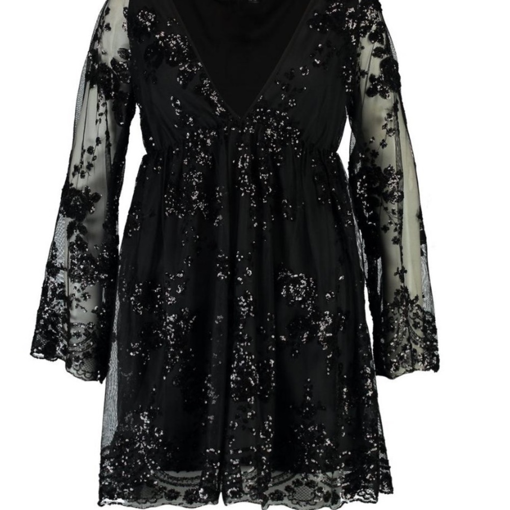 sequin mini skater dress